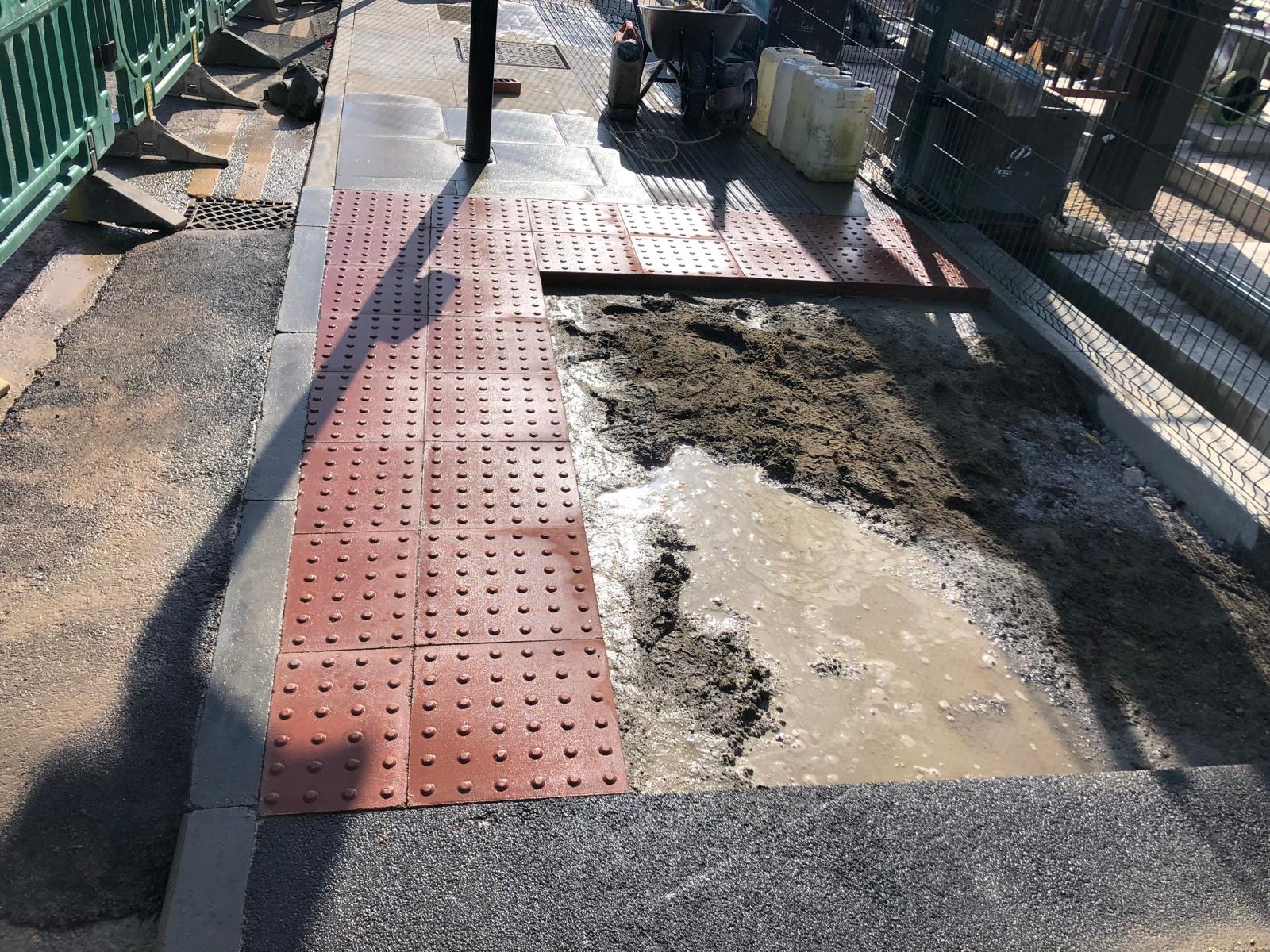 Drainage and pavement construction work